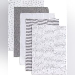 Burt's Bees Organic Cotton Burp Cloths, Set of 5